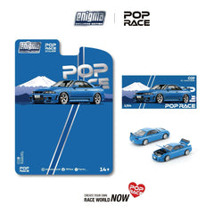 (Pre-Order) 1/64 Pop Race PRE019 Skyline GT-R R33 400R Champion Blue