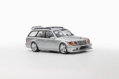 (Pre-Order) 1/64 Mortal MMBES124S Mercedes-Benz E-Class S124 Estate T Modell Evo2 Silver LHD