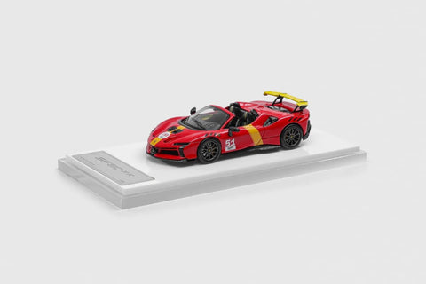 (Pre-Order) 1/64 DMH DMHFSF90RY Ferrari SF90 XX Spider (F173) Le Mans Red w/ Yellow Stripes #51 LHD
