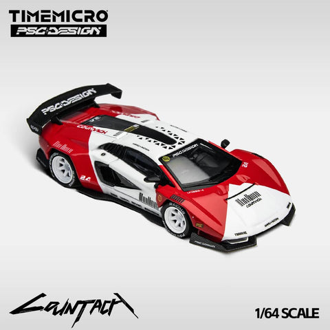 1/64 Time Micro TM647703 Lamborghini Countach LPI800-4 Red/ White LHD