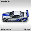 (Pre-Order) 1/64 Time Micro TM800502 Nissan Skyline GT-R R34 FNF Silver/ Blue