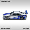 (Pre-Order) 1/64 Time Micro TM800502 Nissan Skyline GT-R R34 FNF Silver/ Blue