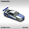 (Pre-Order) 1/64 Time Micro TM800502 Nissan Skyline GT-R R34 FNF Silver/ Blue
