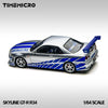 (Pre-Order) 1/64 Time Micro TM800502 Nissan Skyline GT-R R34 FNF Silver/ Blue