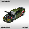 (Pre-Order) 1/64 Time Micro TM646317 Nissan Skyline GT-R R34 Z-Tune Matt Green