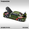 (Pre-Order) 1/64 Time Micro TM646317 Nissan Skyline GT-R R34 Z-Tune Matt Green