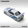 (Pre-Order) 1/64 Time Micro TM800503 Nissan Skyline GT-R R34 Nightingale White/ Blue
