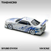 (Pre-Order) 1/64 Time Micro TM800503 Nissan Skyline GT-R R34 Nightingale White/ Blue