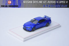 1/64 Focal Horizon FHNSR34BL Nissan Skyline GT-R R34 V-Spec-II Bayside Blue