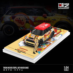 (Pre-Order) 1/64 ModernArt MD643643-1 Mini Cooper Anpanman w/ Figurine