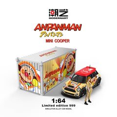 (Pre-Order) 1/64 ModernArt MD643643-2 Mini Cooper Anpanman w/ Container & Figurine