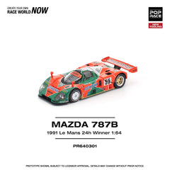 (Pre-Order) 1/64 Pop Race PR640301 Mazda 787B 1991 Le Mans 24H Winner