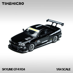 (Pre-Order) 1/64 Time Micro TM800504 Nissan Skyline GT-R R34 Pasion Black