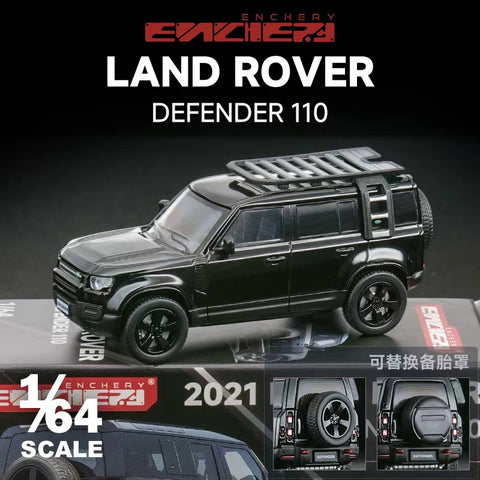 1/64 Enchery ELRD110BK Land Rover Defender 110 Pearl Black LHD