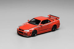(Pre-Order) 1/64 Motorhelix M63420 Nissan Skyline GT-R (R34) Nismo Customized Red