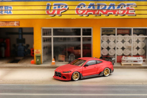 (Pre-Order) 1/64 Street Weapon SWBM4RG BMW M4 G82 Matt Red with Gold Wheels LHD