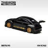 (Pre-Order) 1/64 Time Micro TM647903 Volkswagen Beetle RS Black w/ Gold Wheels LHD