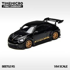 (Pre-Order) 1/64 Time Micro TM647903 Volkswagen Beetle RS Black w/ Gold Wheels LHD