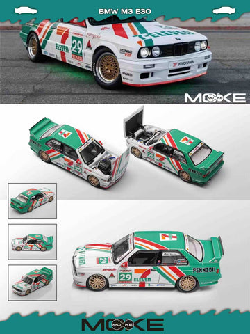 (Pre-Order) 1/64 Moke MBE307E29 BMW M3 E30 7-Eleven #29 LHD