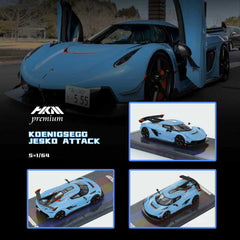 (Pre-Order) 1/64 HKM HKMKJSBL Koenigsegg Jesko Attack Sky Blue LHD