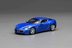 (Pre-Order) 1/64 Motorhelix M69055 Alfa Romeo 8C Competizione 2008 Blu Magnetico Met