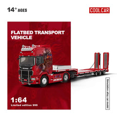 (Pre-Order) 1/64 Cool Car CC647504 Scania S730 Transformers Red