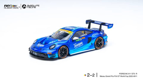 1/64 Almost Real 640002011 Porsche 911 GT3 R Macau Grand Prix FIA GT World Cup 2025 #911