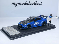 (Pre-Order) 1/64 Model Collect MCNR35BLF Nissan GT-R R35 Blue w/ Figurine