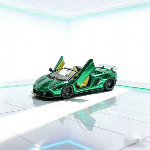 (Pre-Order) 1/64 Rhino Model RMLACG Lamborghini Aventador LP720-4 Chrome Green