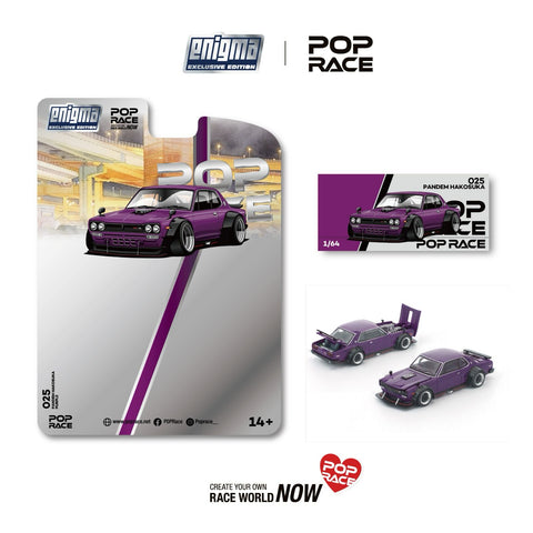 (Pre-Order) 1/64 Pop Race PRE025 Pandem Hakosuka Purple