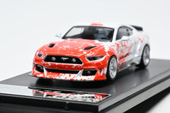 (Pre-Order) 1/64 Liberty64 LFMWR Ford Mustang White/ Red