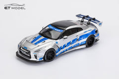 (Pre-Order) 1/64 ET Model ETNR35FNFSBL Nissan GT-R R35 FNF Silver/ Blue