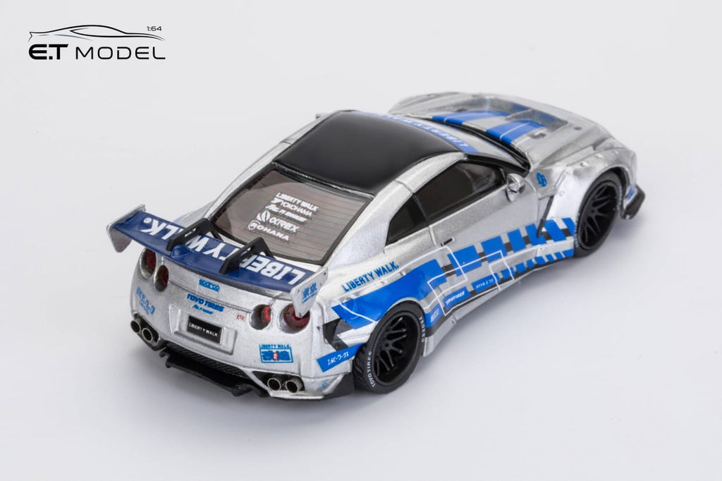 Fnf R35 1/64 ET Model ETNR35FNFSBL Nissan GT-R R35 FNF Silver/ Blue – Network ...