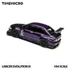 (Pre-Order) 1/64 Time Micro TM800214 Mitsubishi Lancer Evolution 9 Metallic Purple w/ Carbon Bonnet