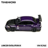 (Pre-Order) 1/64 Time Micro TM800214 Mitsubishi Lancer Evolution 9 Metallic Purple w/ Carbon Bonnet