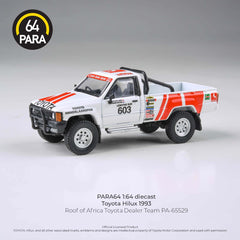 (Pre-Order) 1/64 PARA64 PA-65529 Toyota Hilux 1993 Roof of Africa Toyota Dealer Team RHD