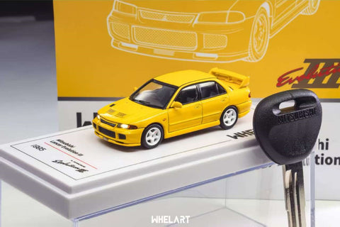 (Pre-Order) 1/64 Whelart H-003A Mitsubishi Lancer Evolution 3 Yellow