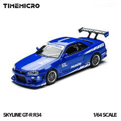 (Pre-Order) 1/64 Time Micro TM800507 Nissan Skyline GT-R R34 Pasion Blue