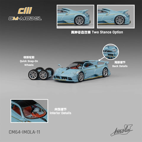 (Pre-Order) 1/64 CM Model CM64-IMOLA-11 Pagani Imola Azzurro Sardegna