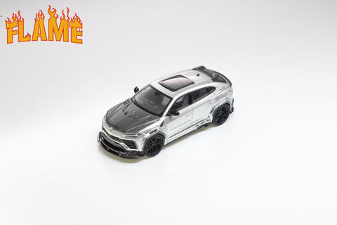 (Pre-Order) 1/64 Flame FLUS Lamborghini Urus Silver Metallic