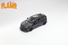 (Pre-Order) 1/64 Flame FLUBKP Lamborghini Urus Matte Black Gradient Purple