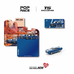(Pre-Order) 1/64 Pop Race PRT002 Shelby Mustang GT500 Blue w/ White Stripes