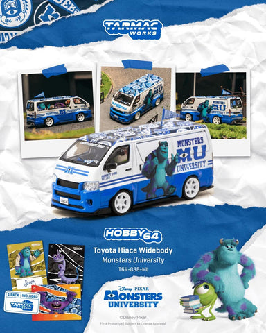 (Pre-Order) 1/64 Tarmac T64-038-MI Toyota Hiace Widebody Monsters University