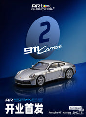 (Pre-Order) 1/64 Almost Real 641004001 Porsche 911 Carrera (992.1) GT Silver