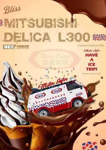 (Pre-Order) 1/64 Bliss Mold BMMDMS Mitsubishi Delica L300 Ice Cream Van