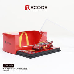 1/64 Decode DE6416013 RWB 964 McDonald's Transparent Red