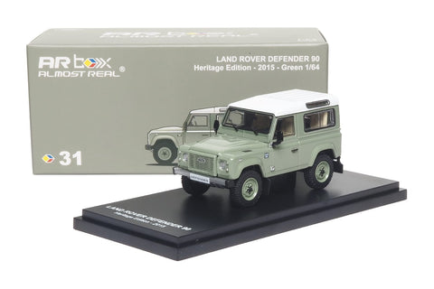 (Pre-Order) 1/64 Almost Real 610204001 Land Rover Defender 90 Heritage Edition 2015 Green
