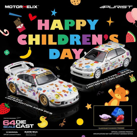 (Pre-Order) 1/64 Motorhelix M62210 RWB 993 Happy Children's Day