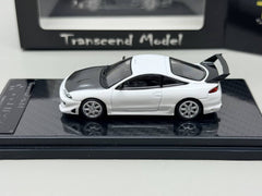 (Pre-Order) 1/64 Transcend Model TSDMCWC Mitsubishi Eclipse White w/ Carbon Bonnet