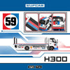 (Pre-Order) 1/64 SupCar SC647243 Hino 300 Tow Truck Brumos Racing #59